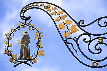 Wrought iron sign at Hautvillers, wine-producing village of Marne department, Champagne-Ardenne region,France,Europe