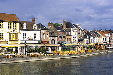 Quay Belu by the canal of Somme, Amiens,Somme department,Picardy region,France,Europe