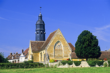 Church of Saint-Cyr-et-Sainte-Julitte at Saint-Cyr-la-Rosiere, Regional Natural Park of Perche,Orne department,Lower Normandy region,France,Western Europe