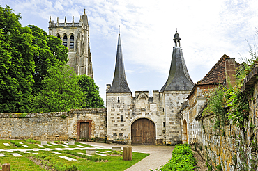Former main entrance of the Benedictine Abbey of Our Lady of Bec, Bec-Hellouin, labelled Les Plus Beaux Villages de France, Eure department, Normandie region, France, Europe