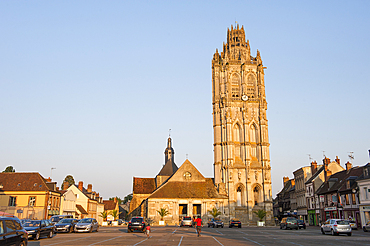 Tower of Magdalene church, Verneuil-sur-Avre,Eure department,Upper Normandy region,Northwestern France,Western Europe