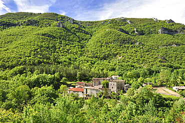 Hamlet of Bez-et-Esparon, Arre river valley,Southern Cevennes,Gard department,Languedoc-Roussillon region,France,Europe