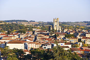 Overview of Condom,Gers department, Occitanie region, ,southwest of France,Europe