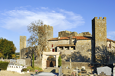 Fortified village of Larresingle,around Condom,Gers department, Occitanie region, southwest of France,Europe