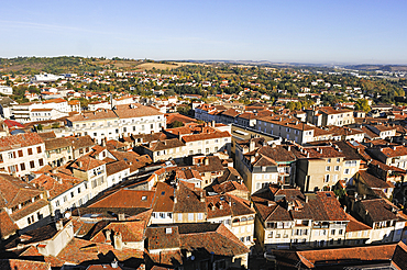 Overview from the cathedral's tower.Auch.Gers department, Occitanie region, southwest of France,Europe