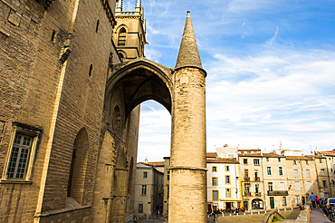 Main entrance of the Cathedral of Saint Peter, Montpellier, Herault department,Languedoc-Roussillon, Occitanie region,France,Europe