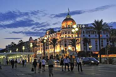 Hotel Negresco on the Promenade des Anglais,Nice,Alpes-Maritimes department,Provence-Alpes-Cote d'Azur region,southeast of France,Europe.