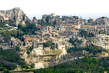 Les Baux-de-Provence, Alpilles mountains,Bouches-du-Rhone department,Provence-Alpes-Cote d'Azur region,France,Europe