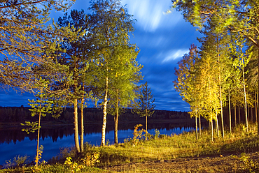 Bank of the Kemijoki River, Savukoski region,Lapland,Finland, Northern Europe