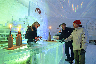 Ice-bar at Lainio Snow Village Hotel,Lapland,Finland, Northern Europe