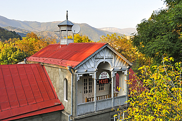 Hovk hotel beside the historic Sharambeyan street renovated through the efforts of the Tufenkian Foundation of Cultural Heritage, Dilidjan, Tavush region, Armenia, Eurasia