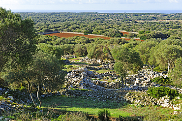 South section of Torre d'en Galmes, a Talayotic site on the island of Menorca, Balearic Islands, Spain, Mediterranean, Europe