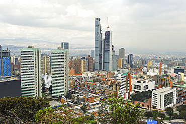 View of the University area from the Monserrate Mountain, Bogota, Colombia, South America