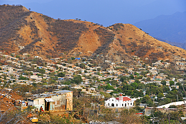 New church in a poor area on the hillside around Santa Marta, department of Magdalena, Caribbean Region, Colombia, South America