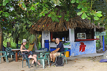 Beach bar at Arrecifes, Tayrona National Natural Park, Department of Magdalena, Caribbean Region, Colombia, South America