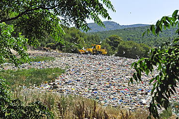 Garbage dump, Hvar island, Croatia, Southeast Europe