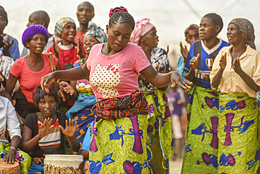 Dancers and celebrations at the start of the Ukusefya Pa Ng'wena Ceremony, Kasama, Zambia, Africa