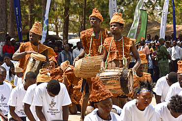 Ukusefya pa Ng'wena, a traditional ceremony held annually in August by the Bemba to chronicle their journey from Angola to Zambia, Bemba people of Paramount Chief Chitimukulu, Kasama, Zambia, Africa