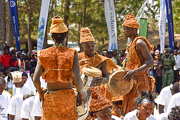 Ukusefya pa Ng'wena, a traditional ceremony held annually in August by the Bemba to chronicle their journey from Angola to Zambia, Bemba people of Paramount Chief Chitimukulu, Kasama, Zambia, Africa