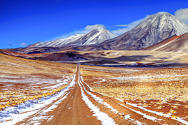 Panoramic view of the Chiliques stratovolcano in Chile.