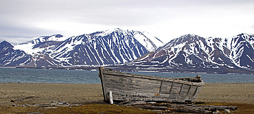 Forgotten whale hunting boat, Spitsbergen, Norway.