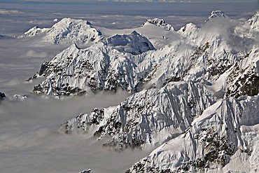 Aerial view of Mount McKinley, Alaska.