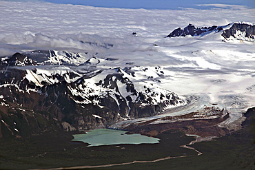 Aerial view of Mount McKinley, Alaska.