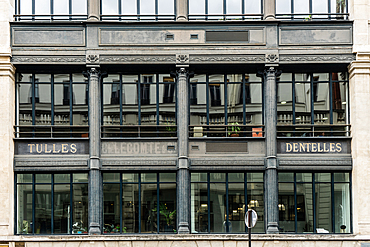 Old factory with ghost sign, Paris, France