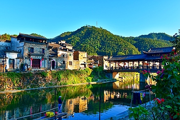 Yaoli ancient village, Jingdezhen, Jiangxi Province, China. This 2000 year old village has more than 250 heritage buildings from the Ming and Qing era.