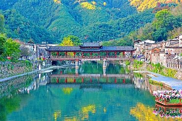 Yaoli ancient village, Jingdezhen, Jiangxi Province, China. This 2000 year old village has more than 250 heritage buildings from the Ming and Qing era.