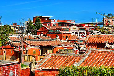 Wulin traditional village, Quanzhou, Fujian Province, China. The village has a strong South East Asian architectural influence as it was built by Chinese emigrants from South East Asia during the Qing and ROC era.