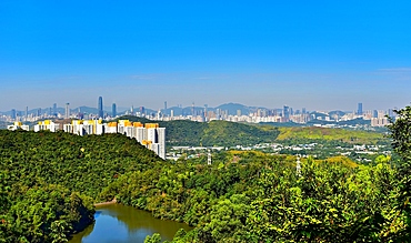 View of the Shenzhen (China) skyline from Pat Sin Leng, Hong Kong.