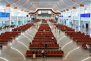 Chaoshan Station. This hi-speed rail station is typical of train stations in smaller cities in China. Chaozhou, Guangdong Province, China