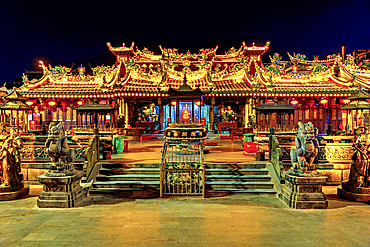 Guandi Temple at night. Quanzhou: Emporium of the World (UNESCO World Heritage), Fujian Province, China