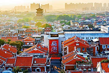 Sunset view of the old town of Quanzhou: Emporium of the World (UNESCO World Heritage), Fujian Province, China