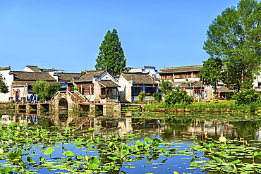Chengkan Ancient Village, Huangshan City, Anhui, China. The village was established 1800 years ago by the Luo family clan. It has buildings dating as early as the Song Dynasty (960 to 1279 AD).