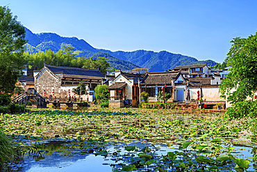 Chengkan Ancient Village, Huangshan City, Anhui, China. The village was established 1800 years ago by the Luo family clan. It has buildings dating as early as the Song Dynasty (960 to 1279 AD).