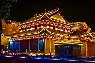 Rearview of the temple of the Goddess of the Pearl, a local deity in Puning City, Guangdong Province, China