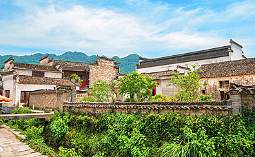Pingshan Ancient Village, Huangshan City, Anhui, China. This millennia old village still retains many historic buildings from the Ming and Qing Dynasty era.