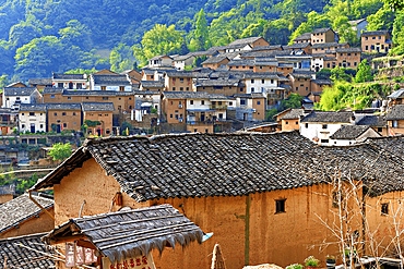 YangChan Tulou, an ancient earthen buildings village of more than 400 years nestled in the mountains in She County, Huangshan, Anhui Province, China. The oldest standing building in the village is more than 200 years old.