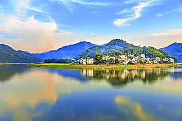 Picturesque XinAn River, WuFuShan Village, She County, Huangshan, Anhui Province, China