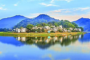 Picturesque XinAn River, WuFuShan Village, She County, Huangshan, Anhui Province, China
