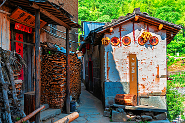 YangChan Tulou, an ancient earthen buildings village of more than 400 years nestled in the mountains in She County, Huangshan, Anhui Province, China. The oldest standing building in the village is more than 200 years old.