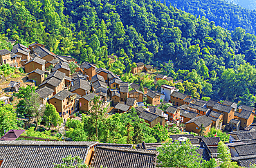 YangChan Tulou, an ancient earthen buildings village of more than 400 years nestled in the mountains in She County, Huangshan, Anhui Province, China. The oldest standing building in the village is more than 200 years old.