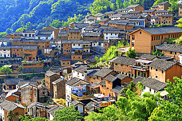YangChan Tulou, an ancient earthen buildings village of more than 400 years nestled in the mountains in She County, Huangshan, Anhui Province, China. The oldest standing building in the village is more than 200 years old.