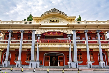 Lao‘ma Palace Theatre at Xiaogongyuan (literally mean Little Park) in Shantou City, Guangdong Province, China. The theatre is about 100 years old and still stages live performances.