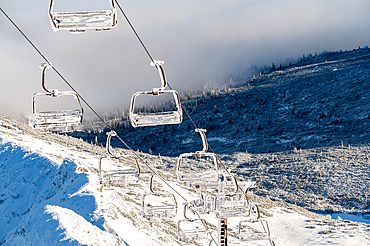 Wintertime on Kasprowy Wierch in Polish Tatras mountain