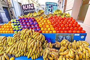 Fresh fruit on sale in the stalls of the street markets, Salta, Argentina