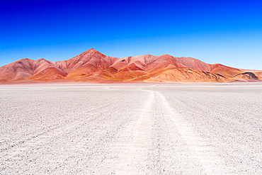 Trail in the Altiplano near Galan volcano, Puna, Catamarca, Argentina