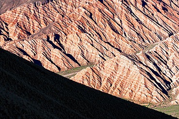 Striped red rocks, Serrania de Hornocal, Humahuaca, Jujuy, Argentina
